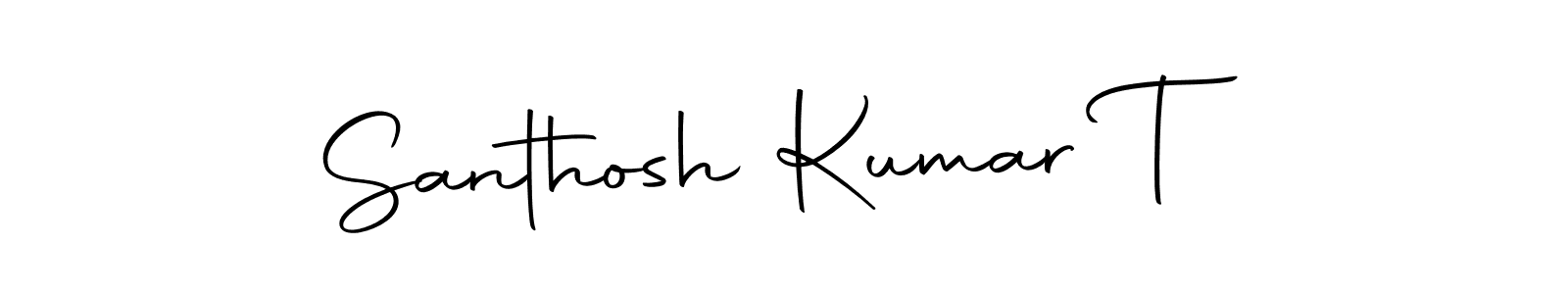 How to make Santhosh Kumar T name signature. Use Autography-DOLnW style for creating short signs online. This is the latest handwritten sign. Santhosh Kumar T signature style 10 images and pictures png
