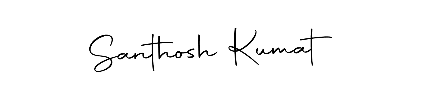 You should practise on your own different ways (Autography-DOLnW) to write your name (Santhosh Kumat) in signature. don't let someone else do it for you. Santhosh Kumat signature style 10 images and pictures png