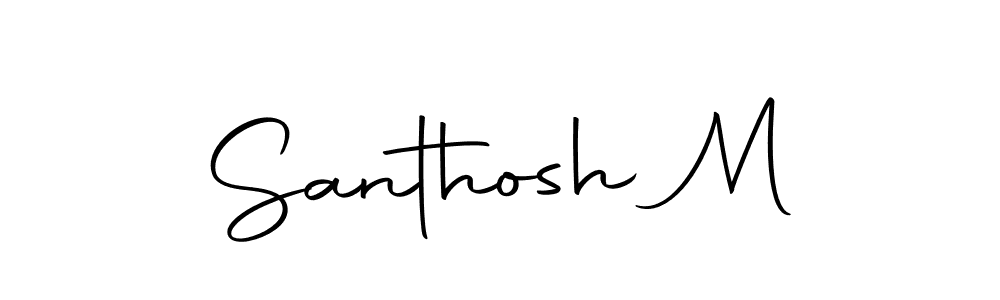 How to make Santhosh M signature? Autography-DOLnW is a professional autograph style. Create handwritten signature for Santhosh M name. Santhosh M signature style 10 images and pictures png