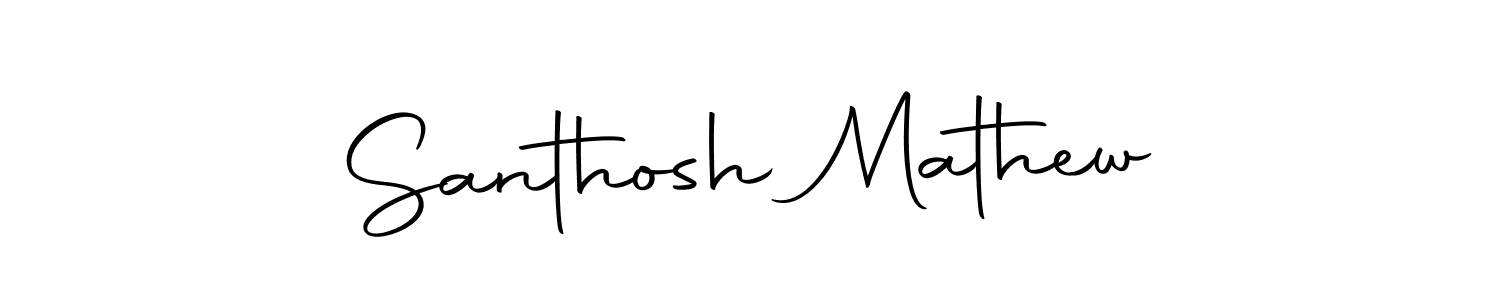 Make a beautiful signature design for name Santhosh Mathew. Use this online signature maker to create a handwritten signature for free. Santhosh Mathew signature style 10 images and pictures png