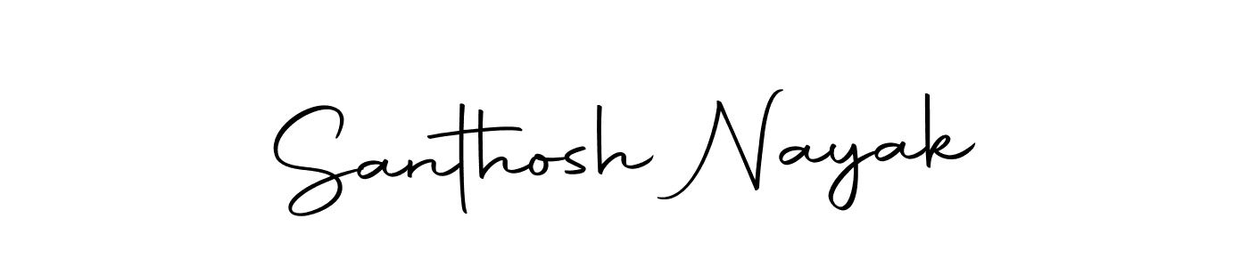 Design your own signature with our free online signature maker. With this signature software, you can create a handwritten (Autography-DOLnW) signature for name Santhosh Nayak. Santhosh Nayak signature style 10 images and pictures png