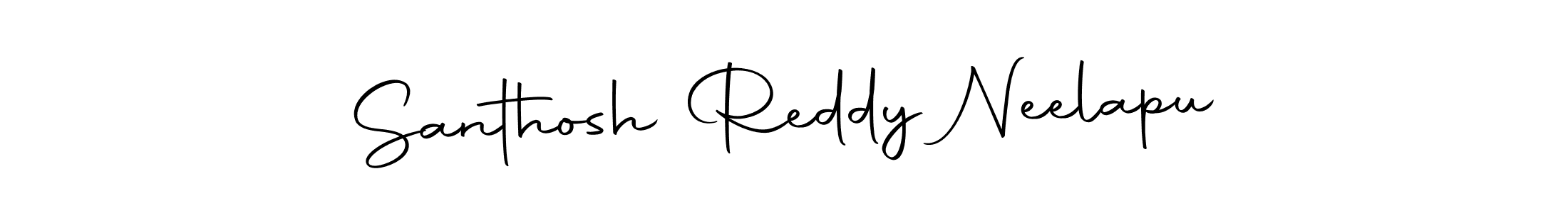 Create a beautiful signature design for name Santhosh Reddy Neelapu. With this signature (Autography-DOLnW) fonts, you can make a handwritten signature for free. Santhosh Reddy Neelapu signature style 10 images and pictures png