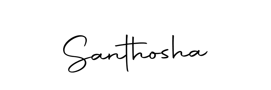 Use a signature maker to create a handwritten signature online. With this signature software, you can design (Autography-DOLnW) your own signature for name Santhosha. Santhosha signature style 10 images and pictures png