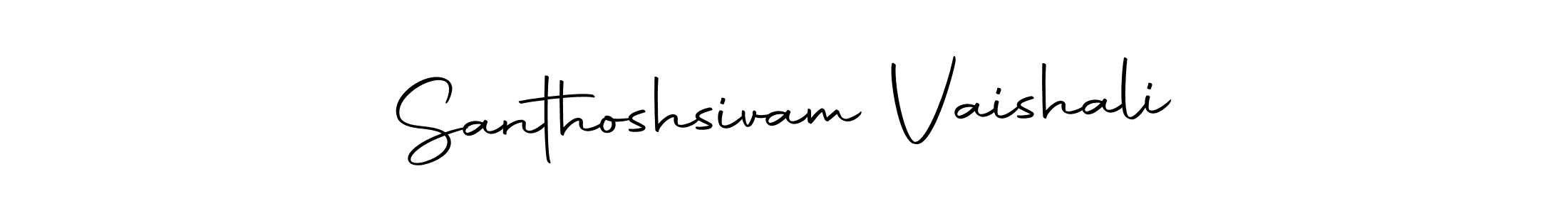 The best way (Autography-DOLnW) to make a short signature is to pick only two or three words in your name. The name Santhoshsivam Vaishali include a total of six letters. For converting this name. Santhoshsivam Vaishali signature style 10 images and pictures png