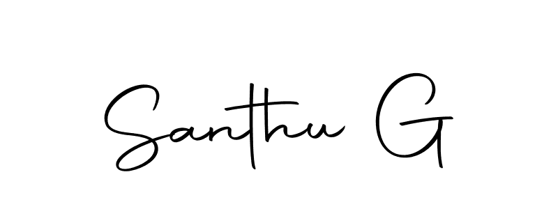 How to make Santhu G name signature. Use Autography-DOLnW style for creating short signs online. This is the latest handwritten sign. Santhu G signature style 10 images and pictures png