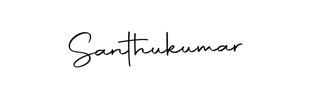 You should practise on your own different ways (Autography-DOLnW) to write your name (Santhukumar) in signature. don't let someone else do it for you. Santhukumar signature style 10 images and pictures png
