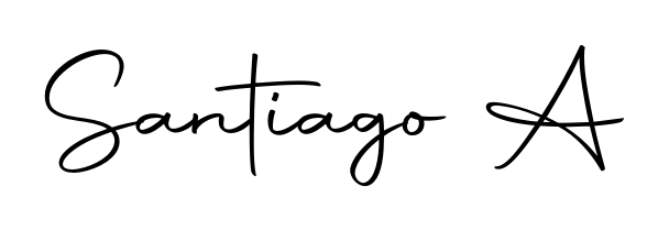 You can use this online signature creator to create a handwritten signature for the name Santiago A. This is the best online autograph maker. Santiago A signature style 10 images and pictures png