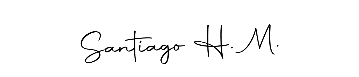 Create a beautiful signature design for name Santiago H. M.. With this signature (Autography-DOLnW) fonts, you can make a handwritten signature for free. Santiago H. M. signature style 10 images and pictures png