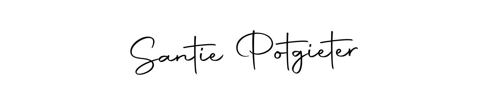 How to make Santie Potgieter name signature. Use Autography-DOLnW style for creating short signs online. This is the latest handwritten sign. Santie Potgieter signature style 10 images and pictures png