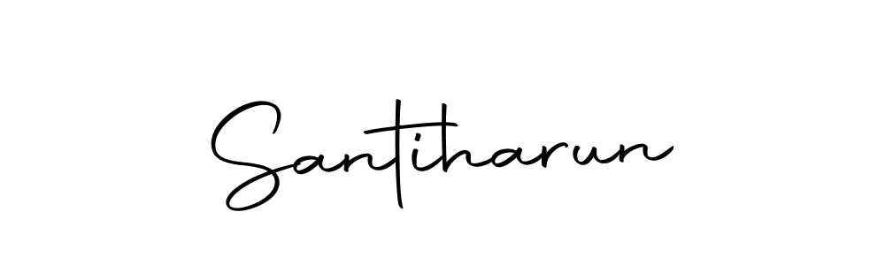 You should practise on your own different ways (Autography-DOLnW) to write your name (Santiharun) in signature. don't let someone else do it for you. Santiharun signature style 10 images and pictures png
