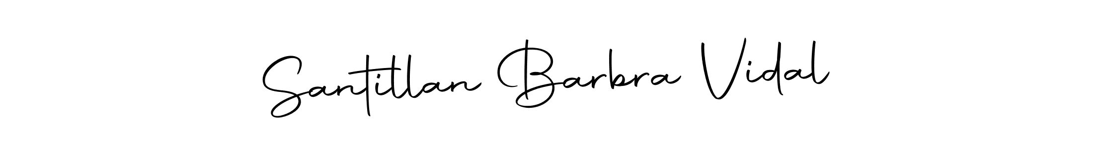 Make a beautiful signature design for name Santillan Barbra Vidal. Use this online signature maker to create a handwritten signature for free. Santillan Barbra Vidal signature style 10 images and pictures png