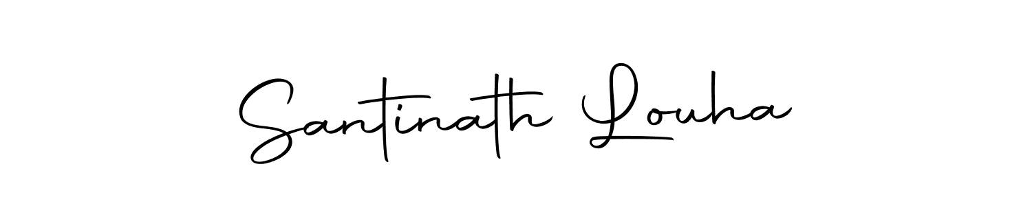 Make a beautiful signature design for name Santinath Louha. Use this online signature maker to create a handwritten signature for free. Santinath Louha signature style 10 images and pictures png