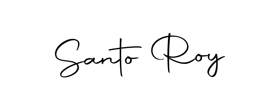 How to make Santo Roy name signature. Use Autography-DOLnW style for creating short signs online. This is the latest handwritten sign. Santo Roy signature style 10 images and pictures png