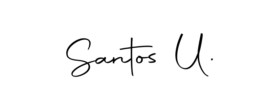 The best way (Autography-DOLnW) to make a short signature is to pick only two or three words in your name. The name Santos U. include a total of six letters. For converting this name. Santos U. signature style 10 images and pictures png