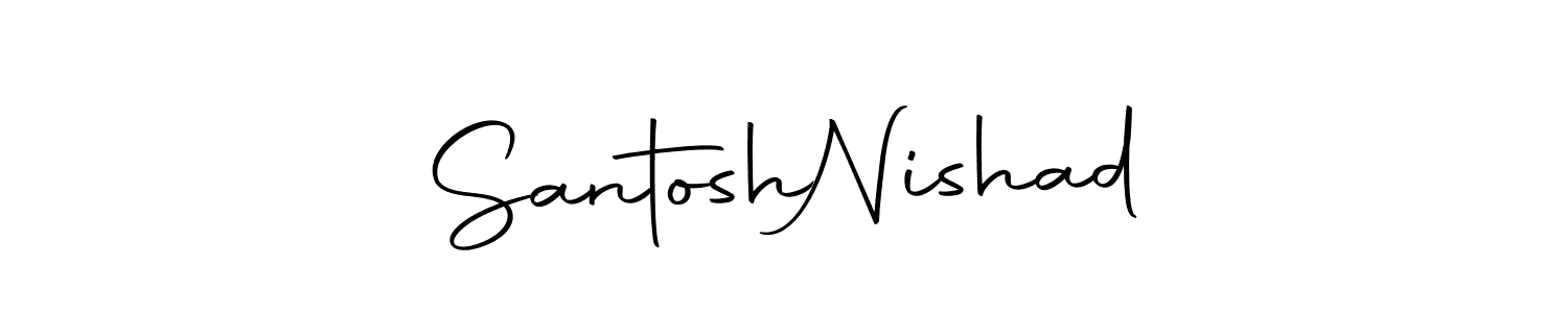 Make a beautiful signature design for name Santosh  Nishad. Use this online signature maker to create a handwritten signature for free. Santosh  Nishad signature style 10 images and pictures png