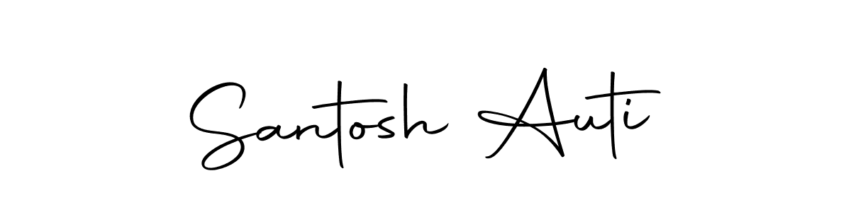 How to make Santosh Auti name signature. Use Autography-DOLnW style for creating short signs online. This is the latest handwritten sign. Santosh Auti signature style 10 images and pictures png