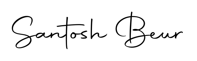 A timeless handwritten aesthetic for Santosh Beur. The Autography-DOLnW font gives your signature a handcrafted feel with natural curves. Santosh Beur signature style 10 images and pictures png