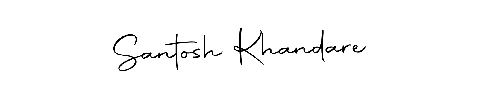 Design your own signature with our free online signature maker. With this signature software, you can create a handwritten (Autography-DOLnW) signature for name Santosh Khandare. Santosh Khandare signature style 10 images and pictures png