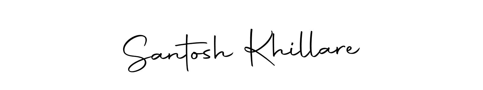 How to make Santosh Khillare signature? Autography-DOLnW is a professional autograph style. Create handwritten signature for Santosh Khillare name. Santosh Khillare signature style 10 images and pictures png