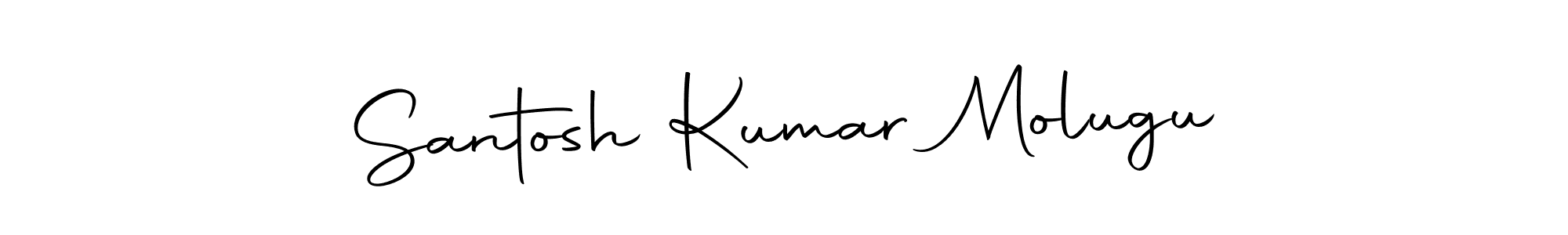 How to make Santosh Kumar Molugu name signature. Use Autography-DOLnW style for creating short signs online. This is the latest handwritten sign. Santosh Kumar Molugu signature style 10 images and pictures png