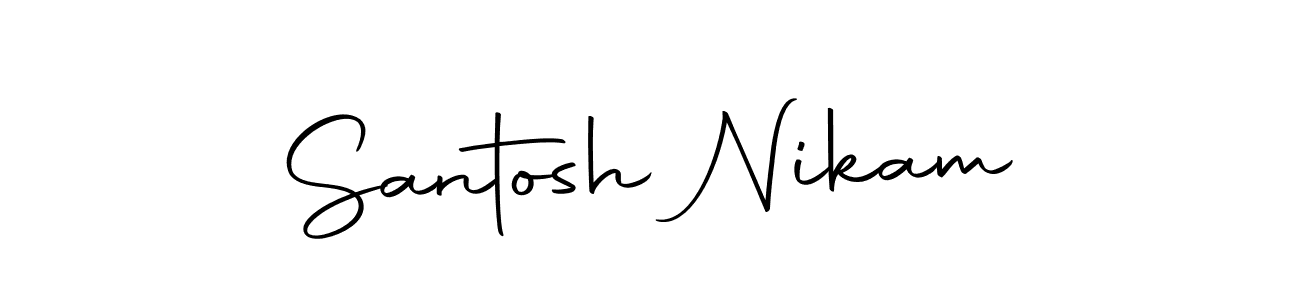 Create a beautiful signature design for name Santosh Nikam. With this signature (Autography-DOLnW) fonts, you can make a handwritten signature for free. Santosh Nikam signature style 10 images and pictures png