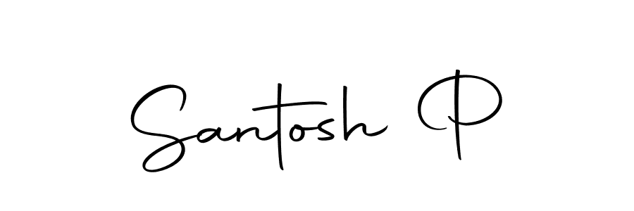 Design your own signature with our free online signature maker. With this signature software, you can create a handwritten (Autography-DOLnW) signature for name Santosh P. Santosh P signature style 10 images and pictures png