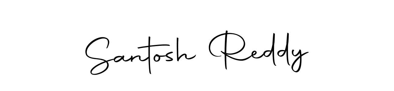 How to make Santosh Reddy name signature. Use Autography-DOLnW style for creating short signs online. This is the latest handwritten sign. Santosh Reddy signature style 10 images and pictures png