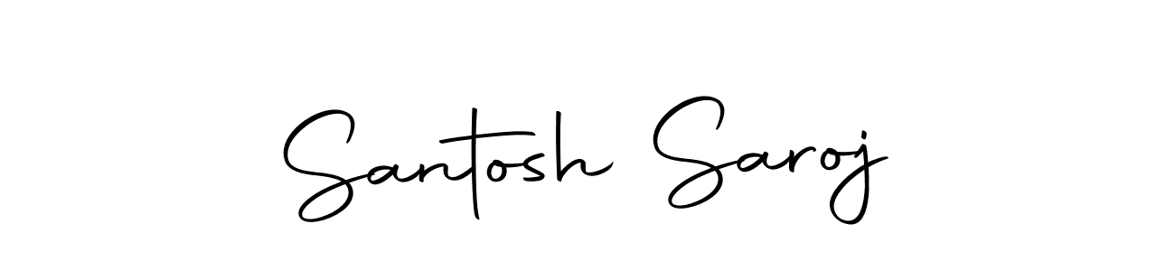 You should practise on your own different ways (Autography-DOLnW) to write your name (Santosh Saroj) in signature. don't let someone else do it for you. Santosh Saroj signature style 10 images and pictures png