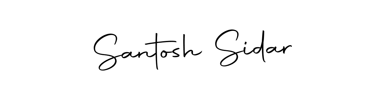 How to make Santosh Sidar name signature. Use Autography-DOLnW style for creating short signs online. This is the latest handwritten sign. Santosh Sidar signature style 10 images and pictures png