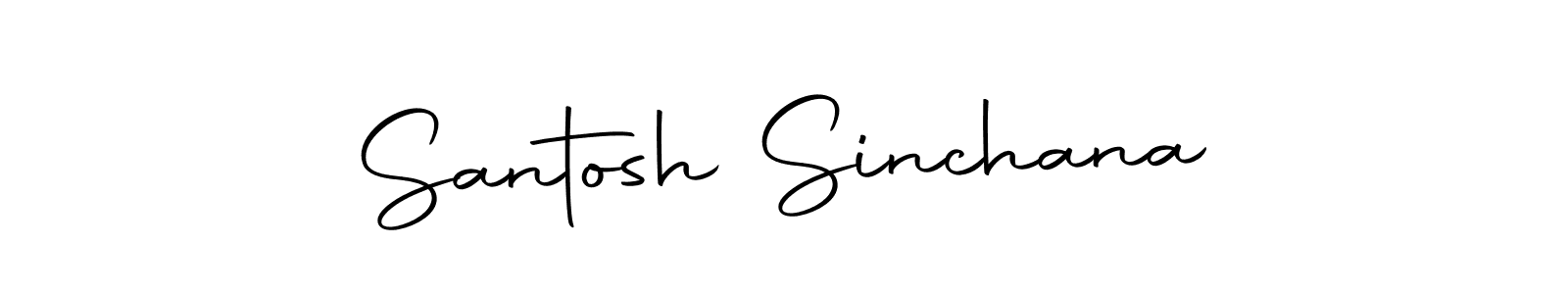 Create a beautiful signature design for name Santosh Sinchana. With this signature (Autography-DOLnW) fonts, you can make a handwritten signature for free. Santosh Sinchana signature style 10 images and pictures png