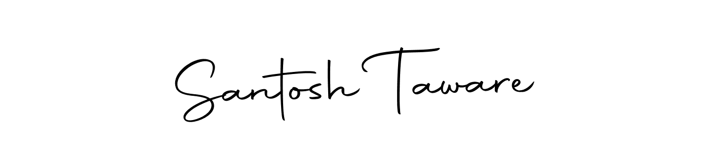 Design your own signature with our free online signature maker. With this signature software, you can create a handwritten (Autography-DOLnW) signature for name Santosh Taware. Santosh Taware signature style 10 images and pictures png