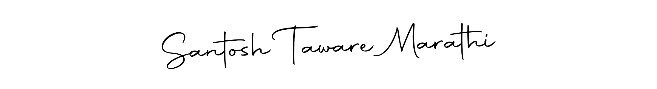 Make a beautiful signature design for name Santosh Taware Marathi. With this signature (Autography-DOLnW) style, you can create a handwritten signature for free. Santosh Taware Marathi signature style 10 images and pictures png