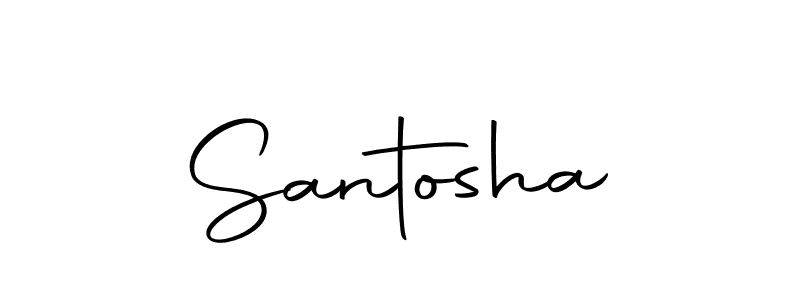Use a signature maker to create a handwritten signature online. With this signature software, you can design (Autography-DOLnW) your own signature for name Santosha. Santosha signature style 10 images and pictures png