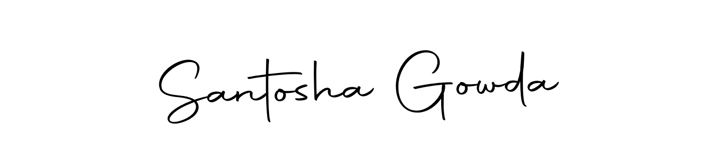 Also we have Santosha Gowda name is the best signature style. Create professional handwritten signature collection using Autography-DOLnW autograph style. Santosha Gowda signature style 10 images and pictures png