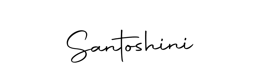 Design your own signature with our free online signature maker. With this signature software, you can create a handwritten (Autography-DOLnW) signature for name Santoshini. Santoshini signature style 10 images and pictures png