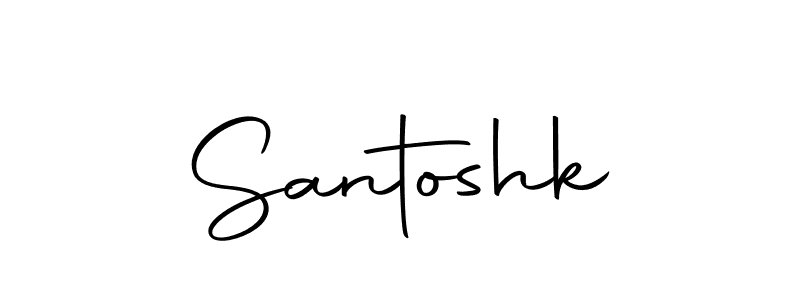 The best way (Autography-DOLnW) to make a short signature is to pick only two or three words in your name. The name Santoshk include a total of six letters. For converting this name. Santoshk signature style 10 images and pictures png