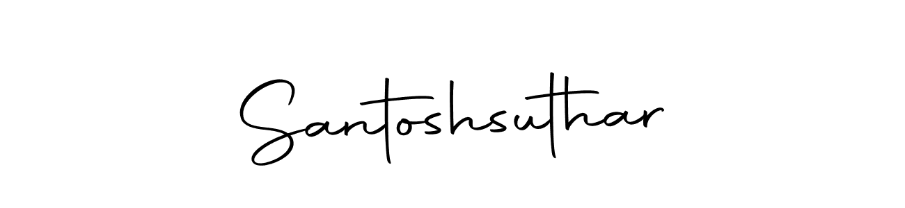 How to make Santoshsuthar name signature. Use Autography-DOLnW style for creating short signs online. This is the latest handwritten sign. Santoshsuthar signature style 10 images and pictures png