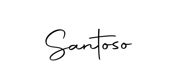 You should practise on your own different ways (Autography-DOLnW) to write your name (Santoso) in signature. don't let someone else do it for you. Santoso signature style 10 images and pictures png