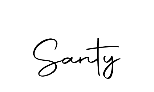 Make a beautiful signature design for name Santy. With this signature (Autography-DOLnW) style, you can create a handwritten signature for free. Santy signature style 10 images and pictures png