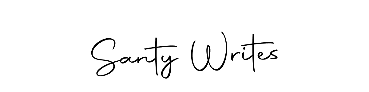 How to make Santy Writes name signature. Use Autography-DOLnW style for creating short signs online. This is the latest handwritten sign. Santy Writes signature style 10 images and pictures png