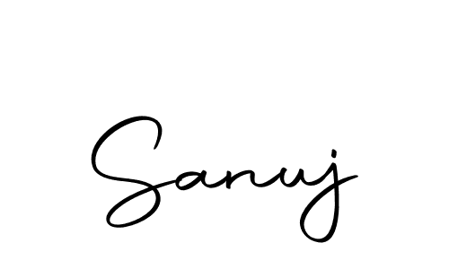 How to make Sanuj name signature. Use Autography-DOLnW style for creating short signs online. This is the latest handwritten sign. Sanuj signature style 10 images and pictures png