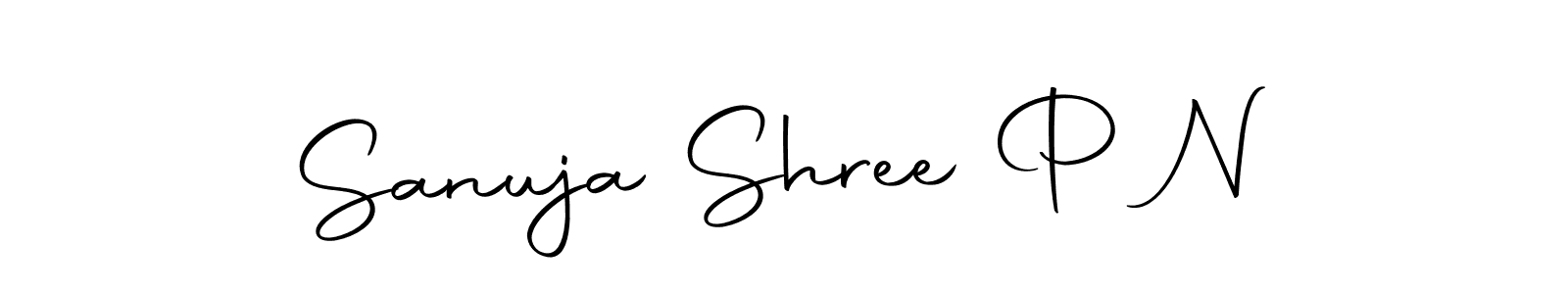 How to make Sanuja Shree P N signature? Autography-DOLnW is a professional autograph style. Create handwritten signature for Sanuja Shree P N name. Sanuja Shree P N signature style 10 images and pictures png