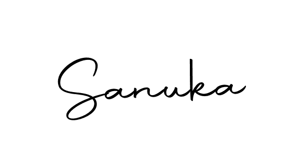 Create a beautiful signature design for name Sanuka. With this signature (Autography-DOLnW) fonts, you can make a handwritten signature for free. Sanuka signature style 10 images and pictures png