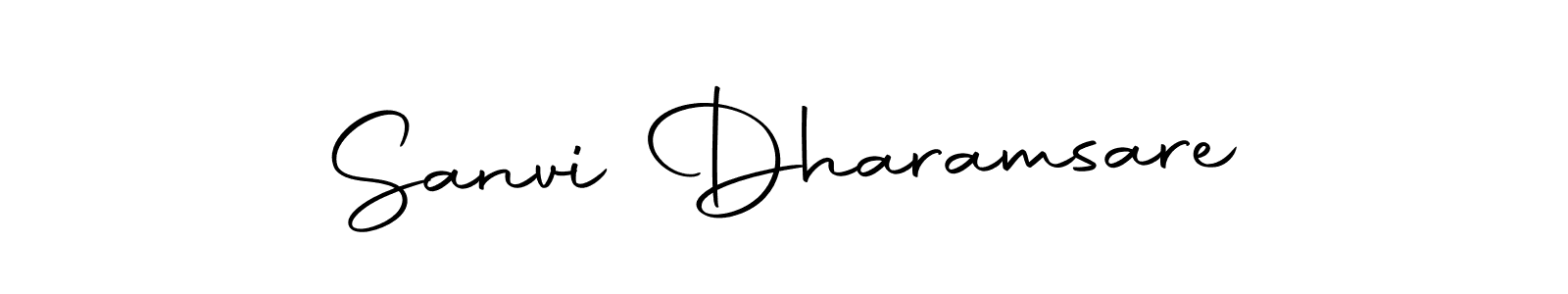 You should practise on your own different ways (Autography-DOLnW) to write your name (Sanvi Dharamsare) in signature. don't let someone else do it for you. Sanvi Dharamsare signature style 10 images and pictures png