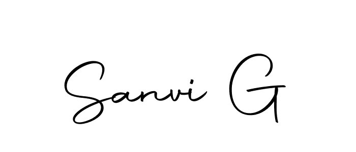 Use a signature maker to create a handwritten signature online. With this signature software, you can design (Autography-DOLnW) your own signature for name Sanvi G. Sanvi G signature style 10 images and pictures png