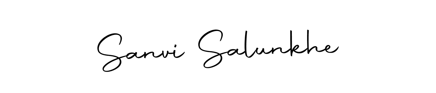 You should practise on your own different ways (Autography-DOLnW) to write your name (Sanvi Salunkhe) in signature. don't let someone else do it for you. Sanvi Salunkhe signature style 10 images and pictures png