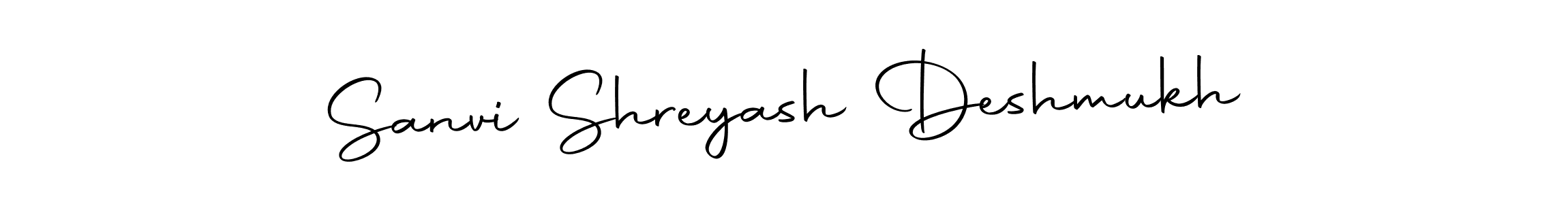 You should practise on your own different ways (Autography-DOLnW) to write your name (Sanvi Shreyash Deshmukh) in signature. don't let someone else do it for you. Sanvi Shreyash Deshmukh signature style 10 images and pictures png