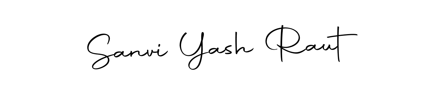 How to make Sanvi Yash Raut name signature. Use Autography-DOLnW style for creating short signs online. This is the latest handwritten sign. Sanvi Yash Raut signature style 10 images and pictures png