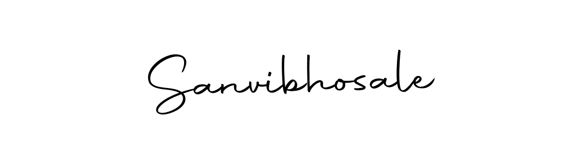Create a beautiful signature design for name Sanvibhosale. With this signature (Autography-DOLnW) fonts, you can make a handwritten signature for free. Sanvibhosale signature style 10 images and pictures png