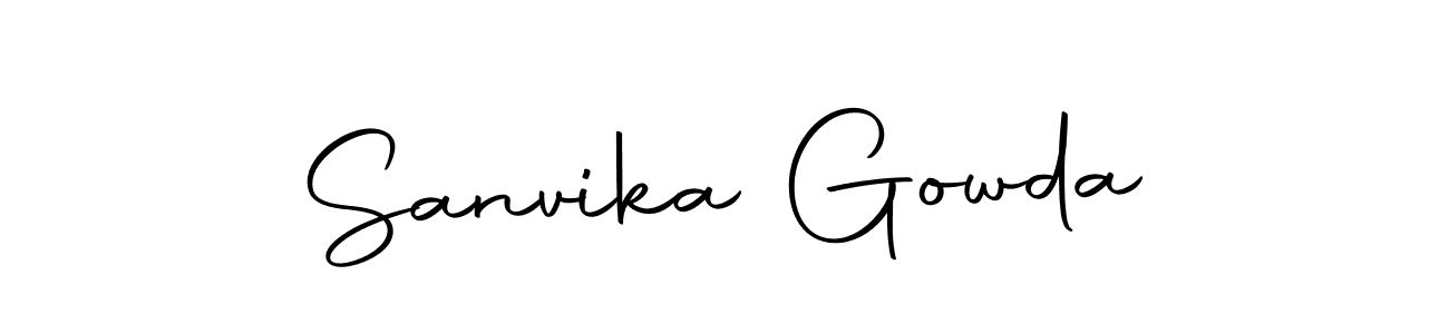 How to make Sanvika Gowda signature? Autography-DOLnW is a professional autograph style. Create handwritten signature for Sanvika Gowda name. Sanvika Gowda signature style 10 images and pictures png